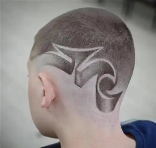 男童发型刻痕图案大全小男孩创意雕刻发型