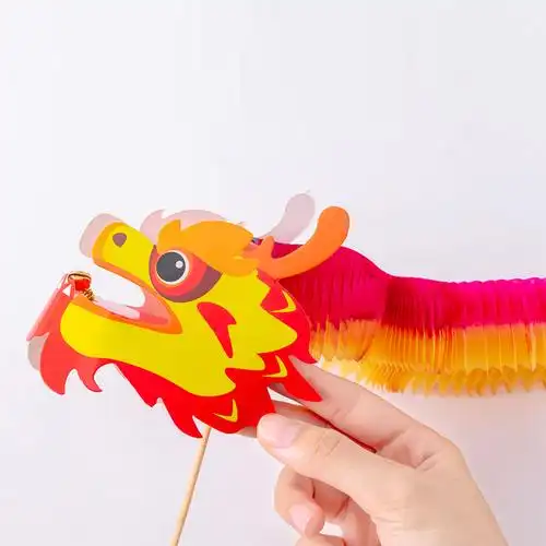 创意舞龙旧地怀旧礼品中秋幼儿园玩具diy传统手工创意粘贴类