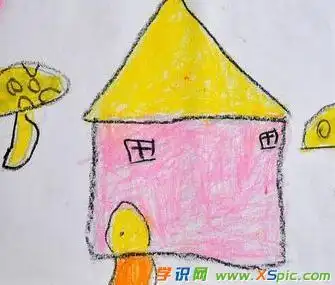 儿童画画小房子图片