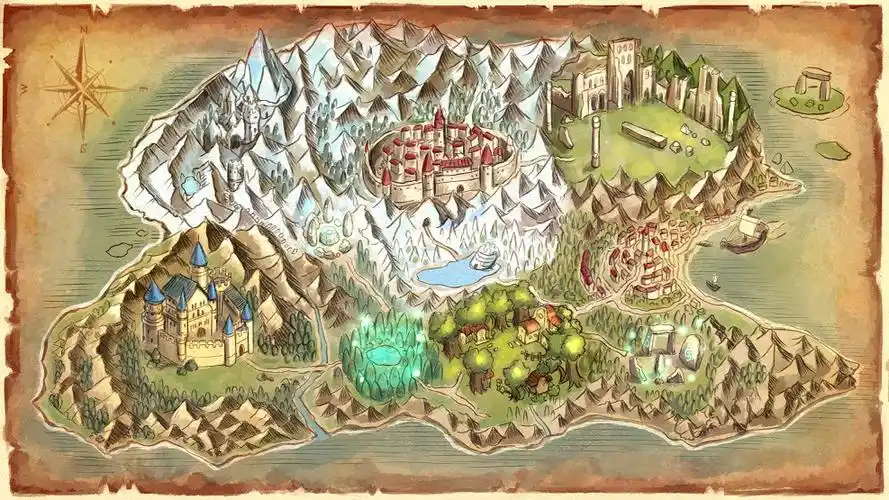 日式rpg《命运编年史》公布世界地图及场景概念图 - 游戏杂谈区 - 3dm