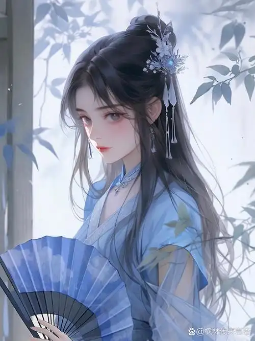 蓝色系|古风美女|清冷风