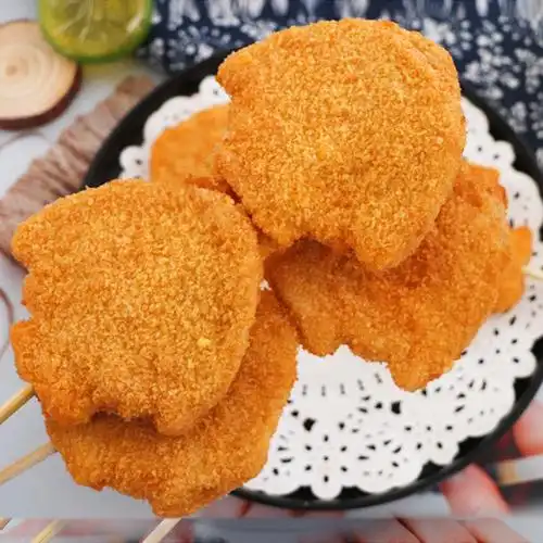 德邻芝士鱼饼15串商用鸡肉肉饼半成品冷冻油炸鱼糕