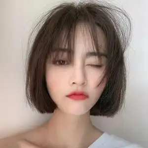 假发女短发网红自然韩系中分造型全头套圆脸减龄波波头发型假发套