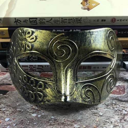 唱将面具 兰陵王鬼武士蒙面唱将歌王面具帅气舞会半脸古的 仿古王子金