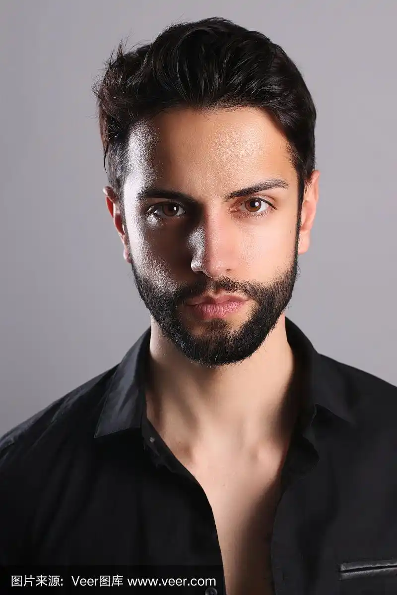 男人,络腮胡子,男性美,注视镜头,法国