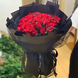 香槟玫瑰混搭花束礼盒鲜花速递同城生日花店上海成都天津深圳广州