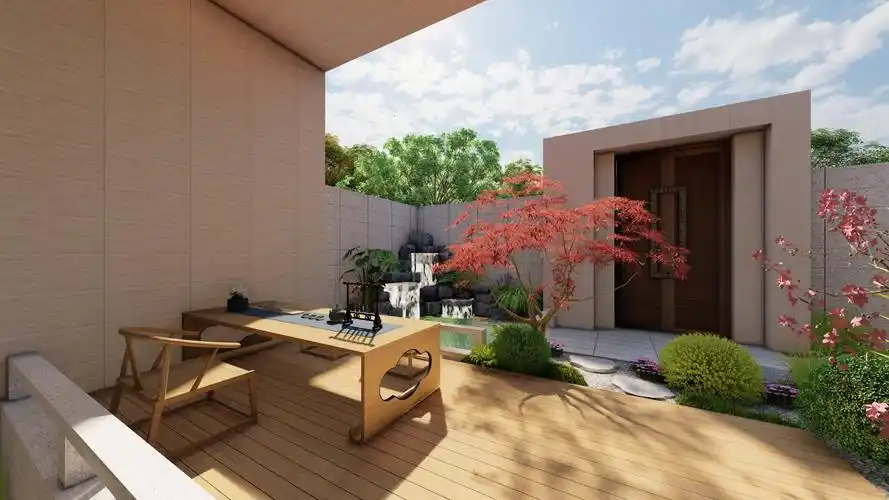 造价5万的新中式庭院设计图思路