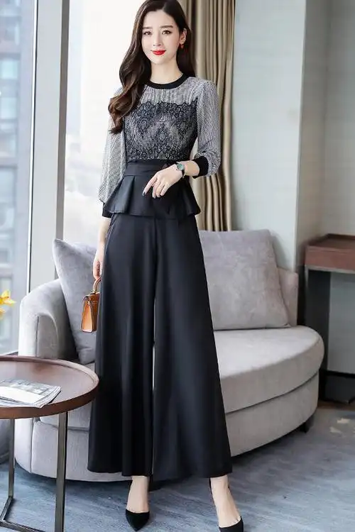 时尚气质阔腿裤套装