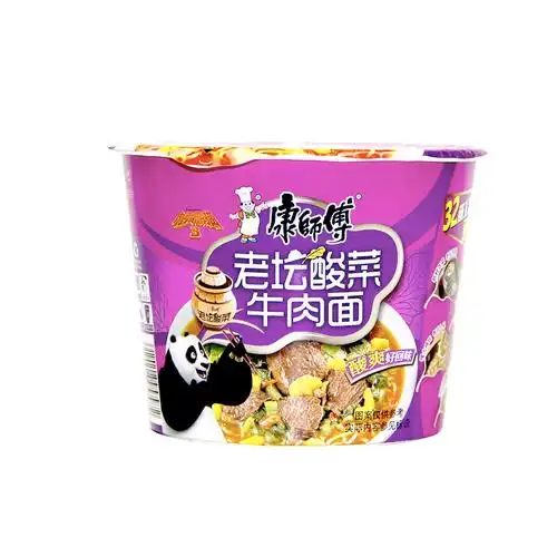 康师傅老坛酸菜牛肉面119g桶