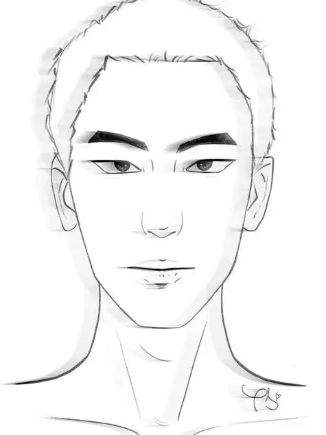 画个男生头像寸头帅哥