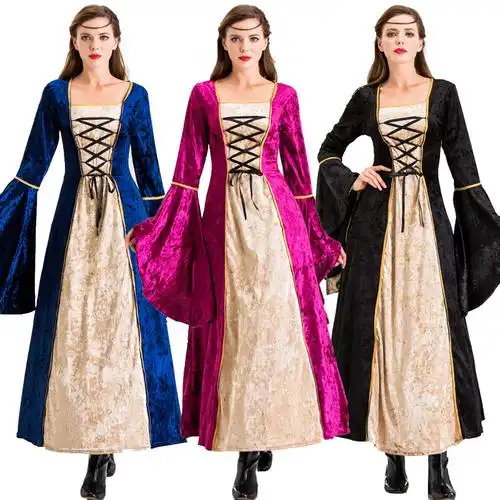 服装欧洲复古宫廷公主皇后长裙舞会贵族女王服饰