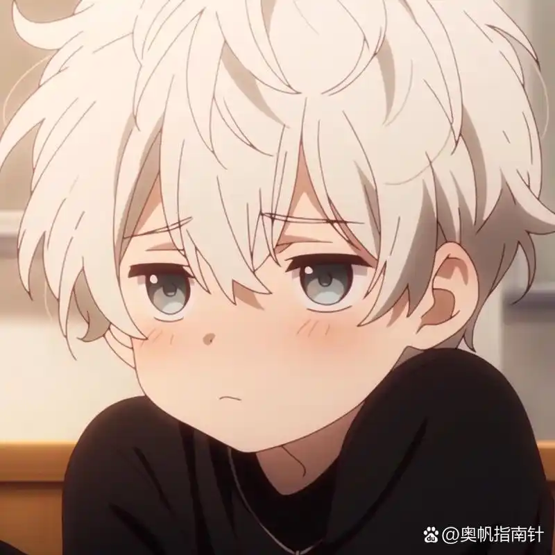 ②超可爱白发动漫男头