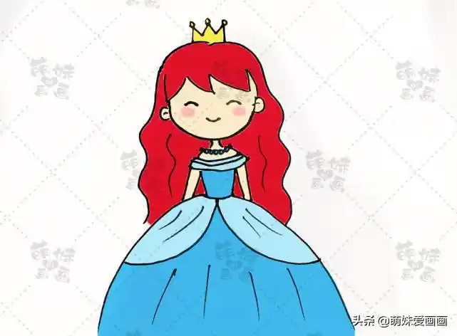 公主怎么画简单又漂亮一步一步画可爱公主