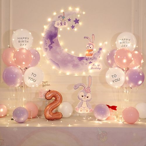 星黛露主题宝宝周岁生日装饰场景布置女孩儿童气球派对10岁背景墙