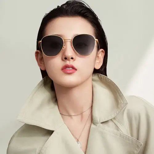 帕森太阳镜女宋祖儿明星同款眼镜 金属圆框尼龙潮墨镜8202