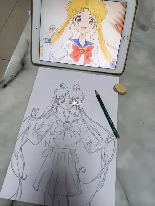 临摹了一下童年回忆美少女战士哦