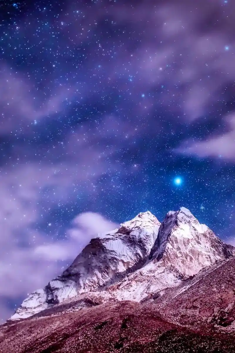 喜马拉雅山风景图集,做朋友圈背景图片充满了高级感,风景高清图 - 抖