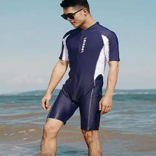 迈高登新款男士潜水服连体套头泳衣短袖五分裤浮潜服泳池训练专业游泳