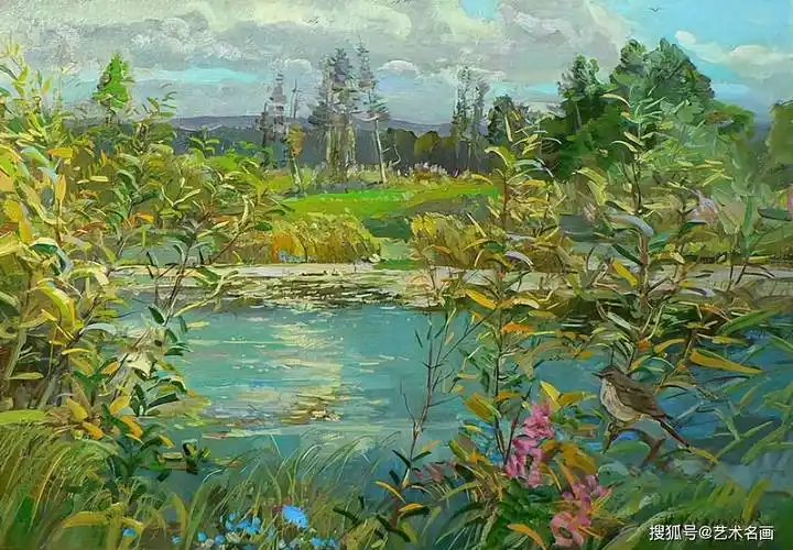 一组俄罗斯油画风景,娴熟的用笔,帅气的色调特美_名画_美文_图文