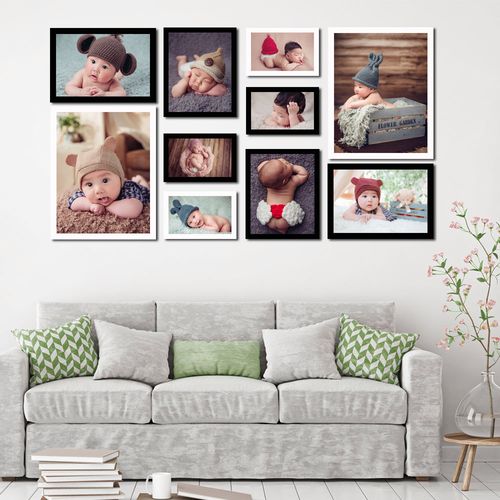 照片宝宝儿童男孩卧室创意组合打孔卡通相框照片墙