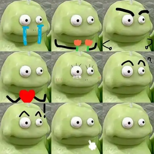 绿色小胖墩怪兽表情包