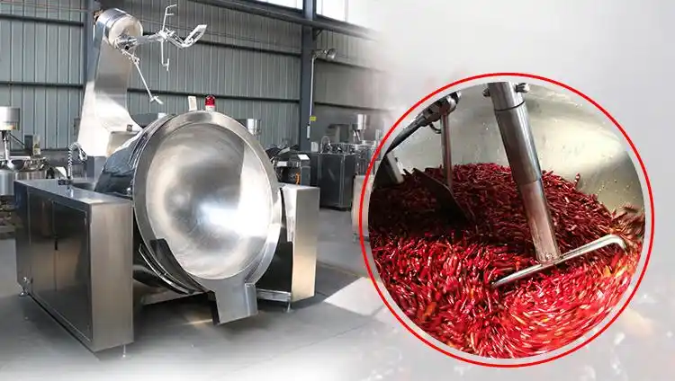 大型火锅底料炒锅辣椒酱加工炒制机器设备辣椒酱炒锅