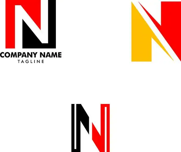 设置首字母n的logo模板设计图片