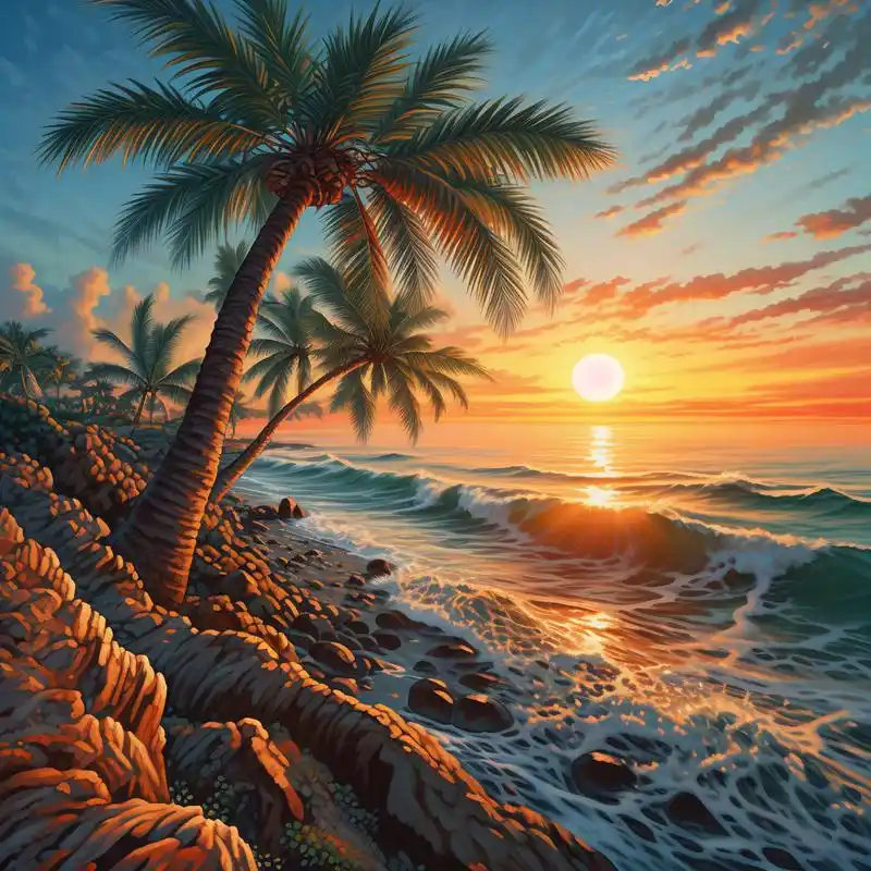 93海边日出美景做头像～ 用海边的日出美景做头像,真是太美了!