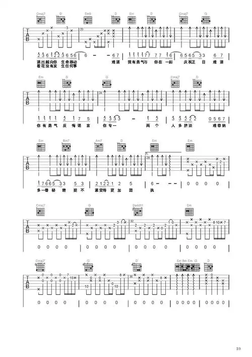 吴哥窟吉他谱-弹唱谱-c调-虫虫吉他