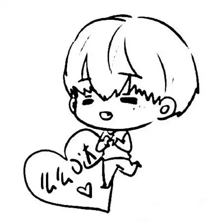 萌萌的卡通q版人物王俊凯简笔画的画法