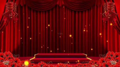 相声小品歌曲舞台幕布背景视频