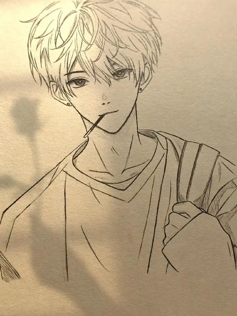 "做自己就好了,这世界本就不完美"#动漫头像 #男生 #手绘 - 抖音