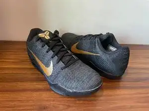 200人付款淘宝nike 科比 kobe 11代 id 黑金配色 44码全掌tb