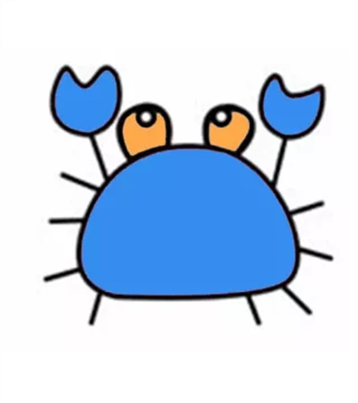 动物简笔画:螃蟹的画法