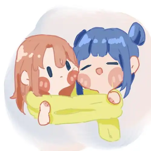 双人的q版贴贴 是模板噢 - 工作 - 摸鱼网 - ∑(っ°Д°;)っ 让世界