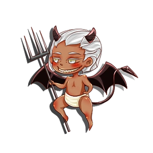 卡通简约万圣节地狱恶魔插画