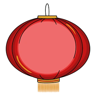 新年红色的灯笼边框