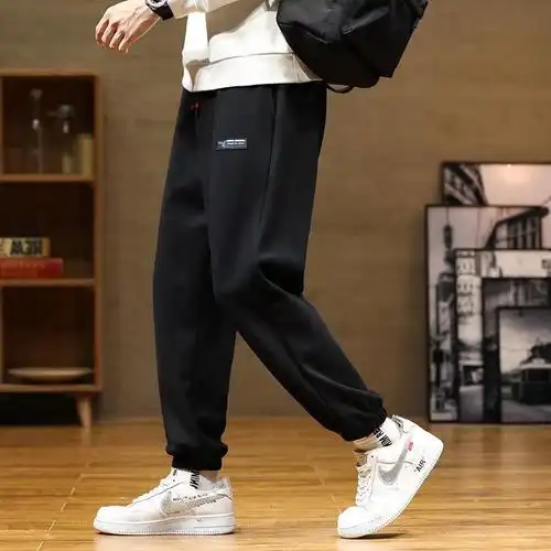 卫裤男秋冬灰色束脚运动裤宽松休闲长裤潮牌男生时尚裤子冬季潮流