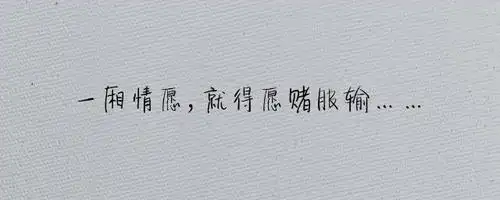 始于心甘情愿终于愿赌服输什么意思