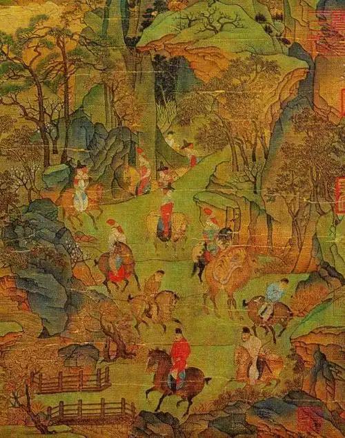 插图:《明皇幸蜀图》局部 李昭道(传) 台北故宫博物院藏