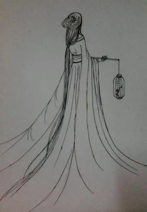 初学古装美女简笔画