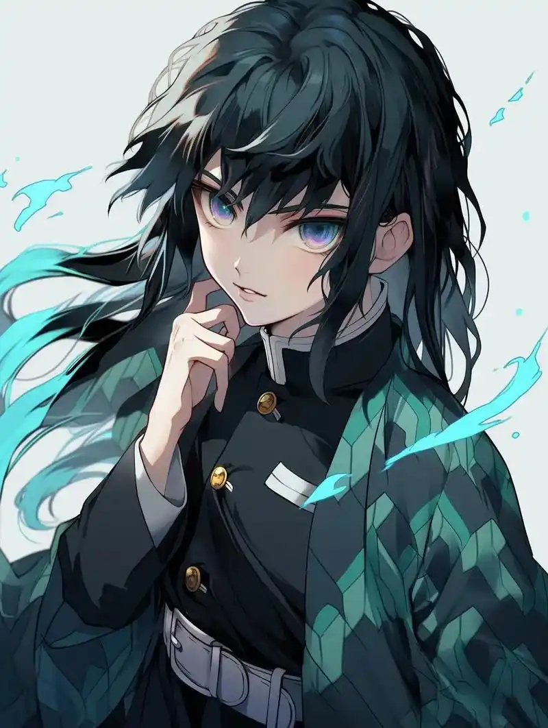 鬼灭之刃|时透无一郎|aigc.14岁,上弦之壹·黑死牟的子 - 抖音