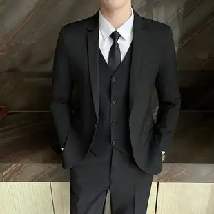 休闲西服套装男士修身商务职业正装韩版伴郎礼服新郎主持西装外套