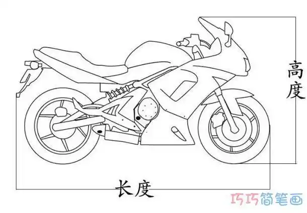 卡通摩托机车要怎么画素描摩托车简笔画图片