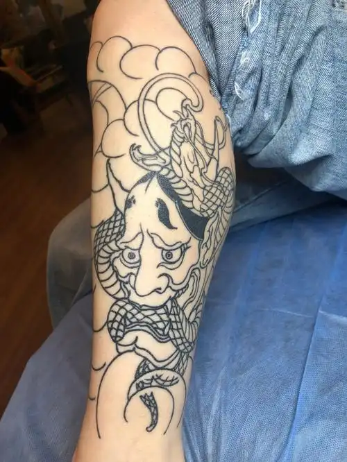 般若菊花日式老传统包小腿