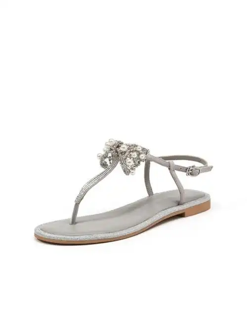 dfuse迪芙斯夏季新款丁字式扣带夹趾平底凉鞋女df92115169