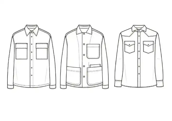 男衬衫服装款式图14