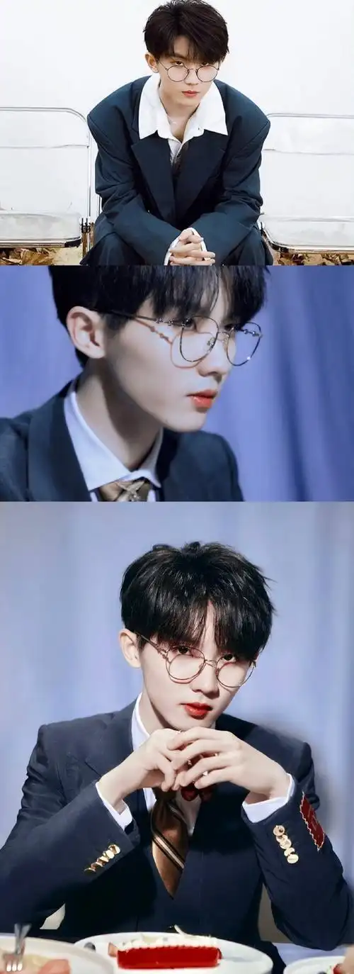 马嘉祺金丝眼镜造型