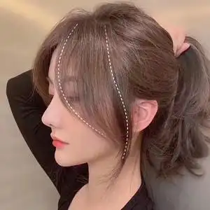 网红八字刘海假发片