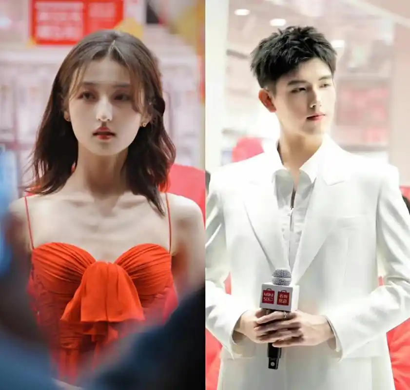 张子枫陈飞宇成都活动同框,生图绝了,这是红裙公主和白马王子吧